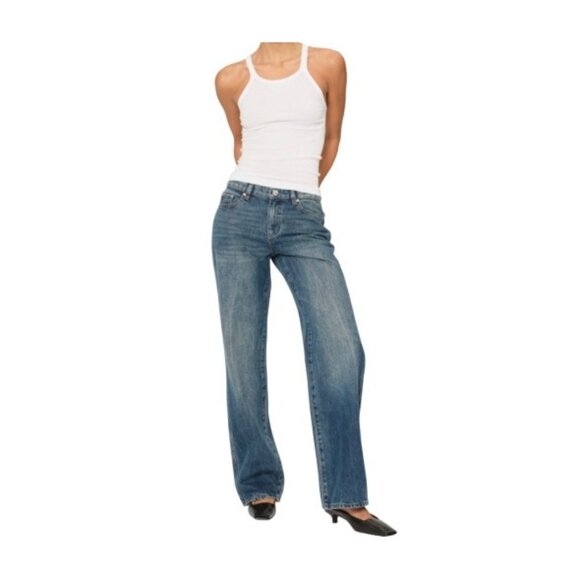 DL1961 Drew Straight-Leg Jeans Womens Size 26 Medium Wash - Picture 1 of 8